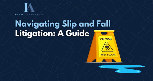 Slip and fall litigation guide graphic for personal injury claims