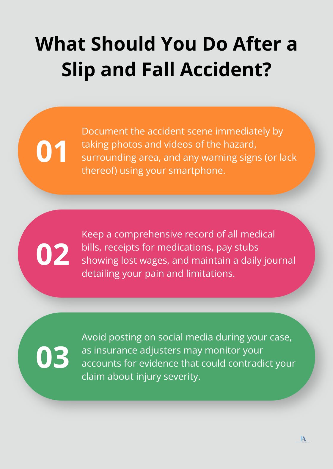 Infographic: What Should You Do After a Slip and Fall Accident? - slip and fall settlements